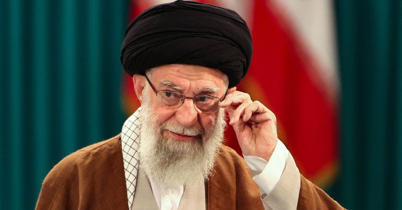 Iran's Supreme Leader Ayatollah Ali Khamenei during a press conference in Tehran, Iran, May 10, 2024. (AFP Photo)