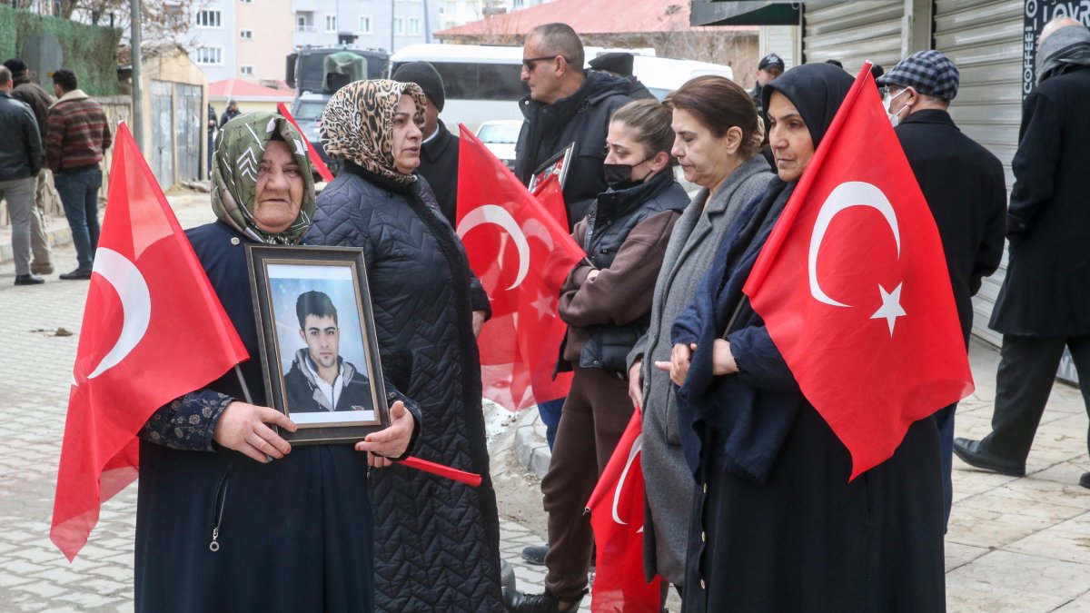 Mothers of the youth brainwashed to join the PKK stage a protest, Van, eastern Türkiye, Feb. 19, 2026. (AA Photo)
