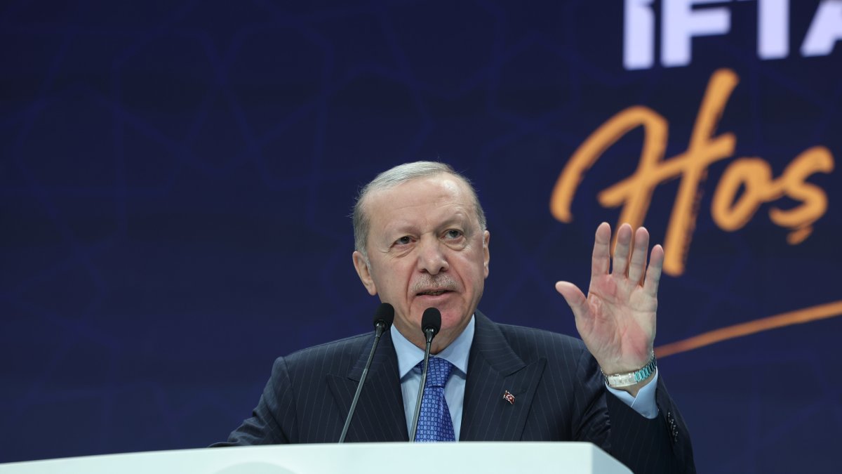 President Recep Tayyip Erdoğan speaks at an event in Istanbul, Türkiye, Feb. 28, 2026. (DHA Photo) 