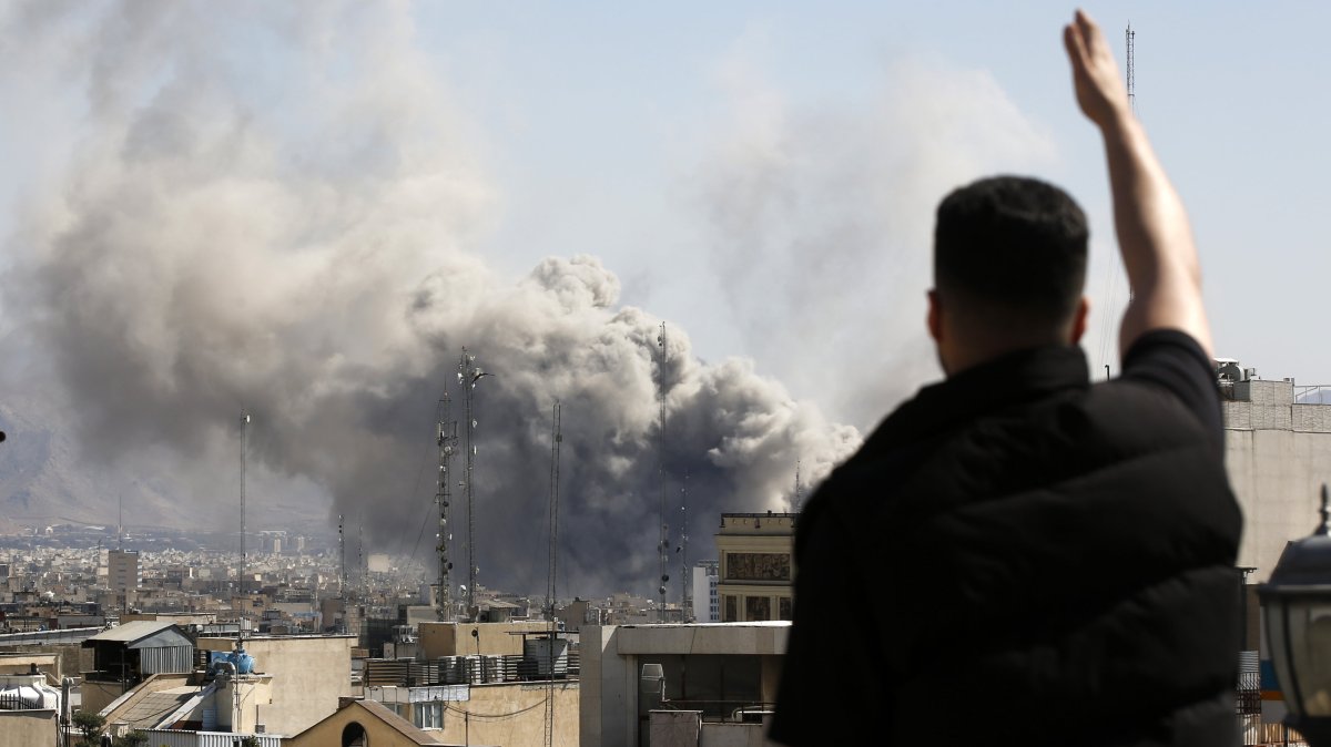 Plumes of smoke rise after an Israeli airstrike on Tehran, Iran, March 1, 2026. (AA Photo) 