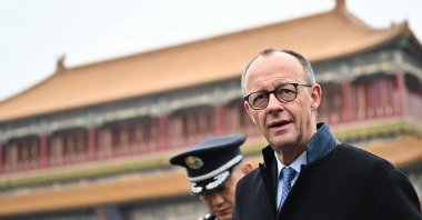 German Chancellor Friedrich Merz visits the Forbidden City, Beijing, China, Feb. 26, 2026. (AFP Photo)