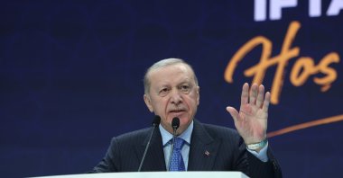 President Recep Tayyip Erdoğan speaks at an event in Istanbul, Türkiye, Feb. 28, 2026. (DHA Photo) 