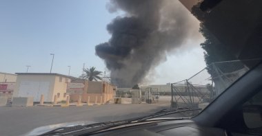 Smoke rises from the direction of the U.S. naval base in Manama, Bahrain, Feb. 28, 2026. (Reuters Photo)
