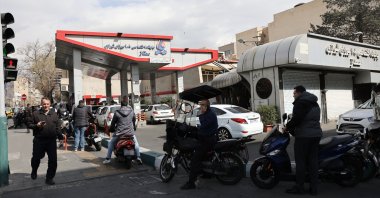 People wait for their turn at a fuel station, after Israel and the U.S. launched strikes on Iran, in Tehran, Iran, Feb. 28, 2026. (Reuters Photo)