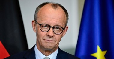 German Chancellor Friedrich Merz addresses a press conference on the situation in the Middle East at the Chancellery in Berlin, Germany, March 1, 2026. (AFP Photo)