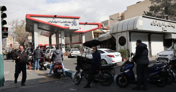 People wait for their turn at a fuel station, after Israel and the U.S. launched strikes on Iran, in Tehran, Iran, Feb. 28, 2026. (Reuters Photo)