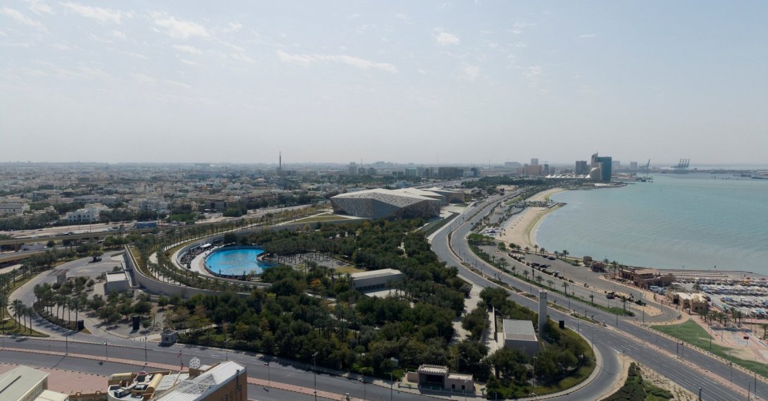A drone view shows Kuwait City, in the aftermath of strikes by Israel and the U.S. on Iran, in Kuwait, Feb. 28, 2026. (Reuters Photo)