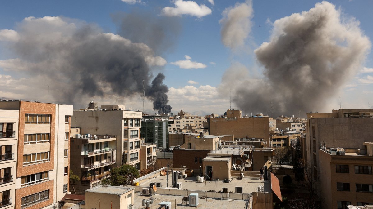 Smoke rises following an explosion, after Israel and the U.S. launched strikes, Tehran, Iran, March 1, 2026. (Reuters Photo)