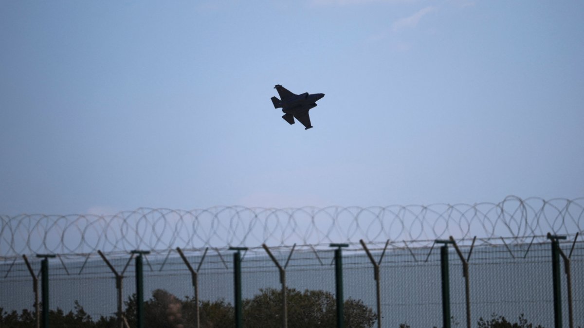 An aircraft leaves RAF Akrotiri, a British sovereign base in Greek Cyprus, which was hit by an unmanned drone overnight, causing limited damage, Greek Cyprus, March 2, 2026. (Reuters Photo)