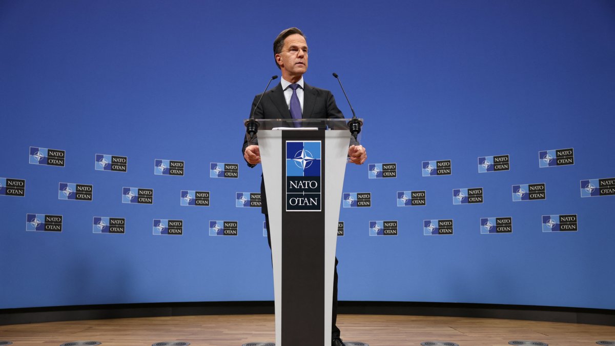 NATO Secretary General Mark Rutte attends a press conference at the Alliance headquarters in Brussels, Belgium Feb. 12, 2026. (Reuters Photo)