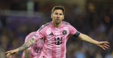 Inter Miami's Lionel Messi reacts after scoring against Orlando City during the second half at Inter&amp;Co Stadium, Orlando, U.S., March 1, 2026. (Reuters Photo)