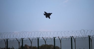 An aircraft leaves RAF Akrotiri, a British sovereign base in Greek Cyprus, which was hit by an unmanned drone overnight, causing limited damage, Greek Cyprus, March 2, 2026. (Reuters Photo)