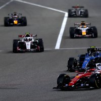 Ferrari driver Charles Leclerc performs a practice start during pre-season testing at Bahrain International Circuit, Sakhir, Bahrain, Feb. 20, 2026. (Reuters Photo)
