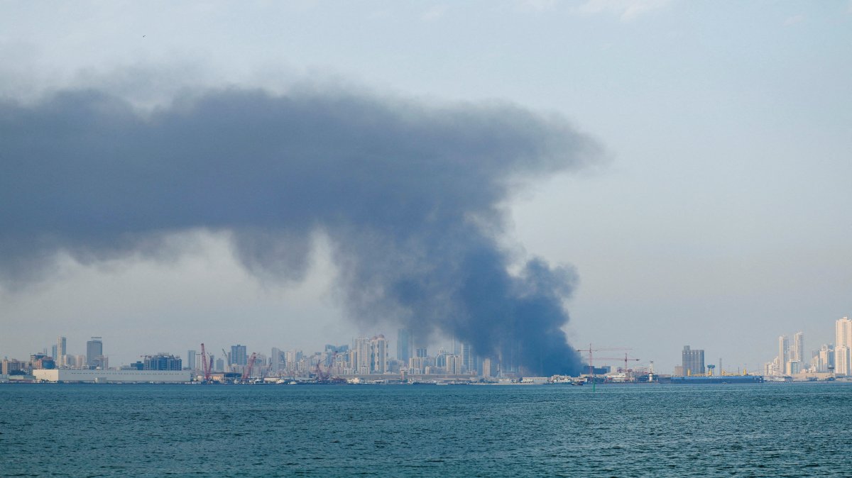 Smoke rises after reported Iranian missile attacks, following strikes by the United States and Israel against Iran, in Manama, Bahrain, Feb. 28, 2026. (Reuters Photo)