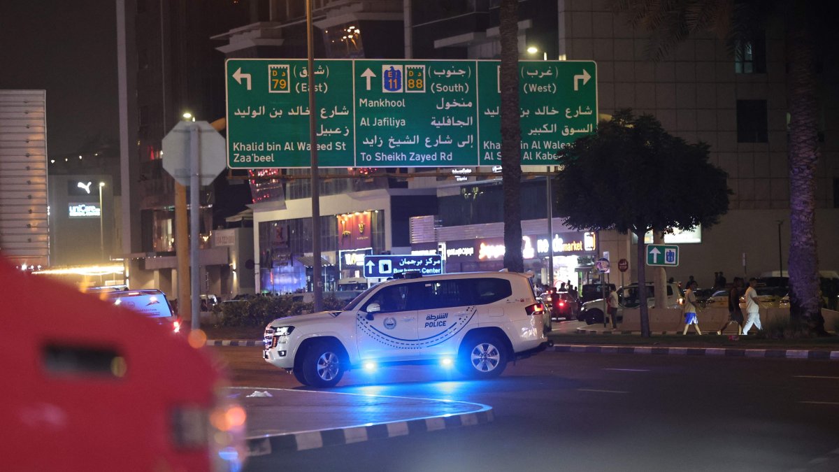 An Emirati police vehicle deploys near the American Consulate in Dubai, March 3, 2026. (AFP Photo)