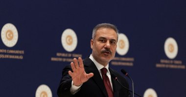 Foreign Minister Hakan Fidan speaks during a press conference in Istanbul, Türkiye, Jan. 15, 2026. (Reuters Photo)