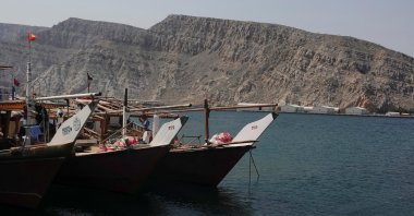 Boats are docked in a fishing area in the Strait of Hormuz amid the U.S.-Israeli conflict with Iran, in Musandam, Oman, March 2, 2026. (Reuters Photo)