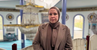 Zeynep (Ashana) Van de Weijer, a Dutch woman who converted to Islam, during an interview about her journey and its impact on her life, Tilburg, the Netherlands, Feb. 20, 2026. (AA Photo)