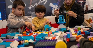 Children play with LEGO blocks at the Presidential Complex, Ankara, Türkiye, March 3, 2026. (AA Photo)
