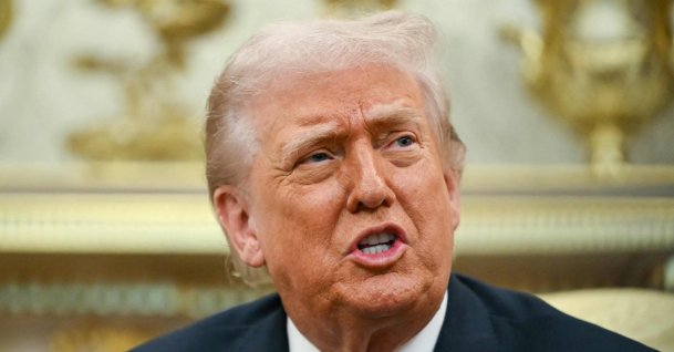 US President Donald Trump speaks during a meeting with German Chancellor Friedrich Merz in the Oval Office of the White House, Washington, U.S., March 3, 2026. (AFP Photo)