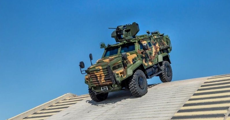 The Hungarian version of the Ejder Yalçın platform, developed by Turkish defense company Nurol Makina, named "Gidran," is seen in this photo released on March 3, 2026. (AA Photo/Nurol Makina)