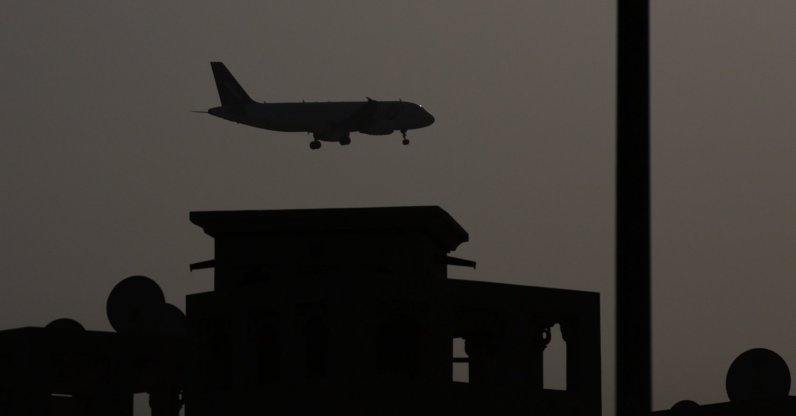 A plane prepares to land at Dubai International Airport, Dubai, UAE, March 3, 2026. (EPA Photo)