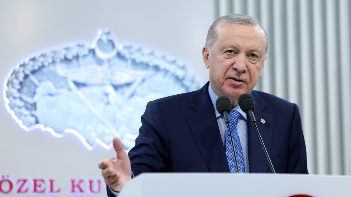 President Recep Tayyip Erdoğan speaks at the Special Operations Command in Ankara, March 4, 2026. (AA Photo)