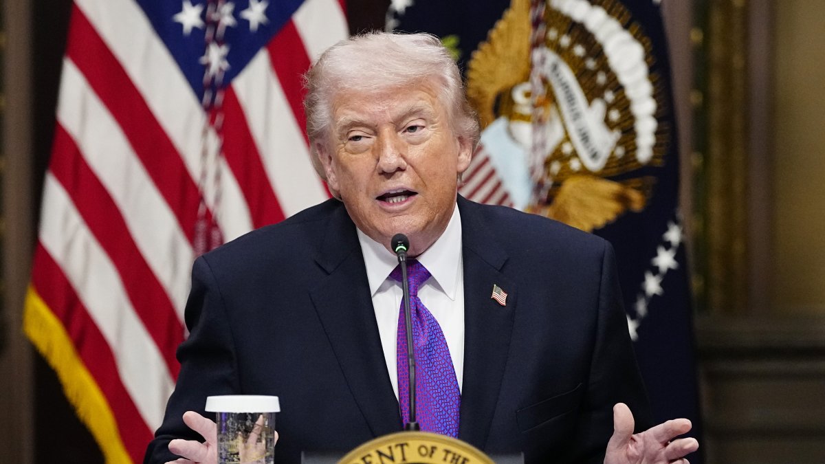 President Donald Trump speaks during a roundtable on the Ratepayer Protection Pledge in the Indian Treaty Room in the Eisenhower Executive Office Building near the White House in Washington, D.C., March 4, 2026. (EPA Photo)