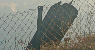 Debris from a munition that was destroyed in the air after being fired from Iran litters the ground in the Dörtyol district of Hatay province, southern Türkiye, March 4, 2026. (IHA Photo)