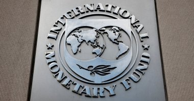 A view of the International Monetary Fund (IMF) logo at its headquarters in Washington, D.C., U.S., Nov. 24, 2024. (Reuters Photo)