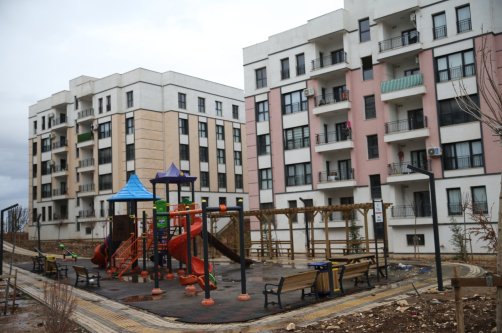 Newly constructed earthquake-resistant housing in Şanlıurfa, Türkiye, Feb. 11, 2026. (AA Photo) 