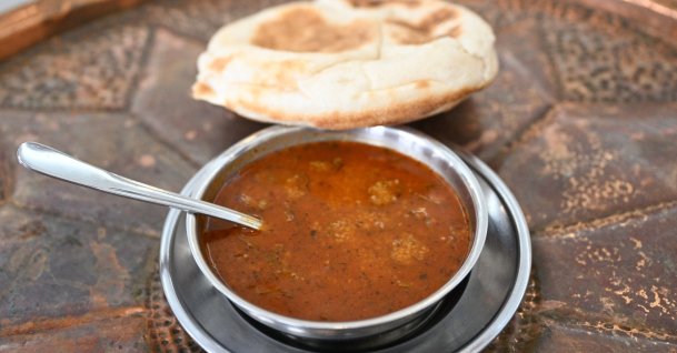 A bowl of traditional Turkish wedding soup is served with bread in Kayseri, central Türkiye, Dec. 12, 2025. (AA Photo)