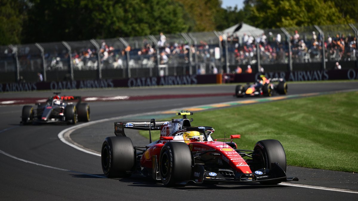 Ferrari's Lewis Hamilton during Free Practice Session Two for the 2026 Australian Grand Prix at Albert Park Circuit, Melbourne, Australia, March 6, 2026. (EPA Photo)