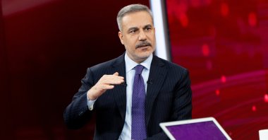 Foreign Minister Hakan Fidan speaks on a live broadcast, March 3, 2026. (AA Photo)