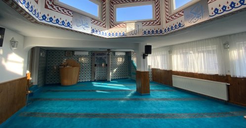Interior of the mosque in Backnang, Germany, in this undated file photo. (DiTiB Backnang Eyüp Sultan Camii Facebook Page)