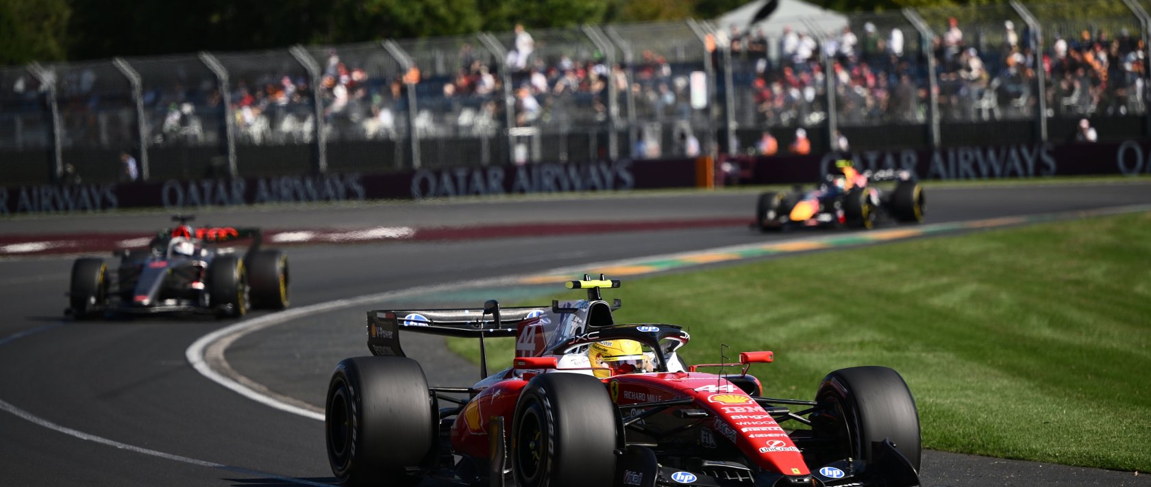 Ferrari's Lewis Hamilton during Free Practice Session Two for the 2026 Australian Grand Prix at Albert Park Circuit, Melbourne, Australia, March 6, 2026. (EPA Photo)