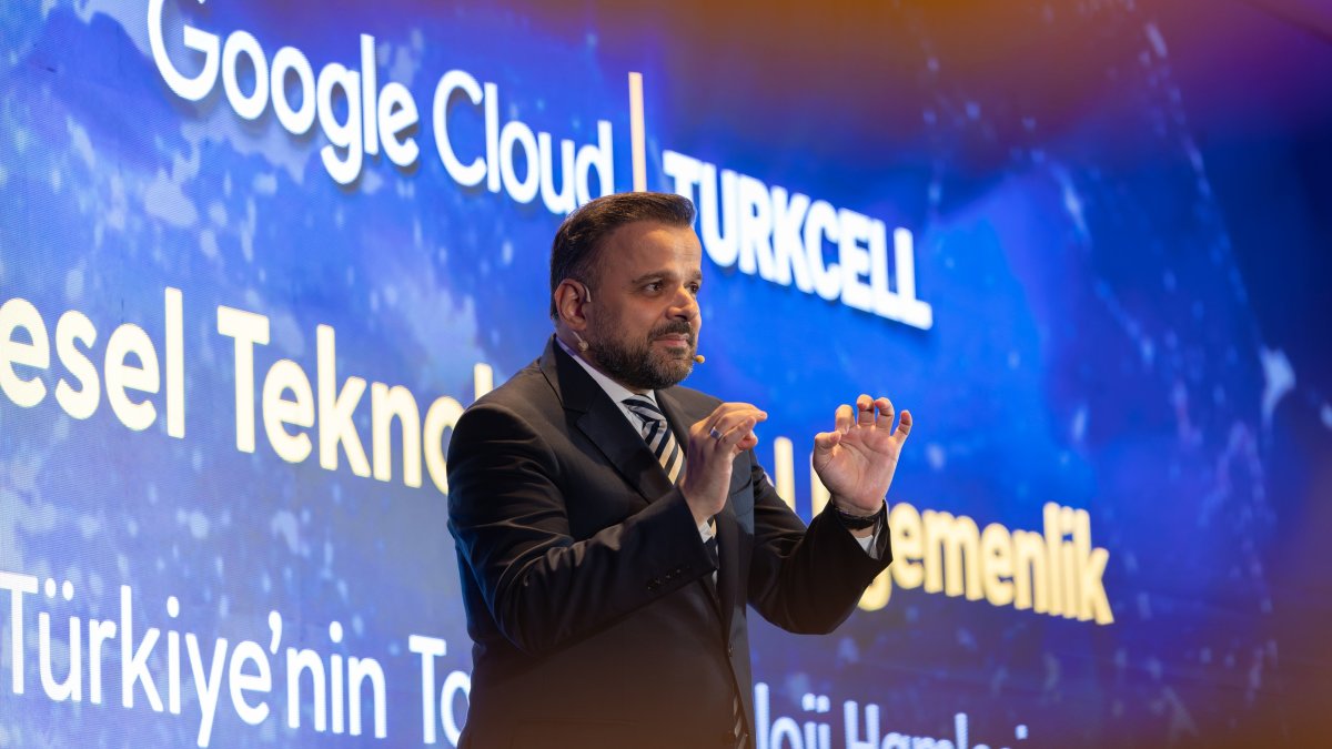 Turkcell CEO Dr. Ali Taha Koç speaks at a press conference in Istanbul, Türkiye, March 6, 2026. (AA Photo)