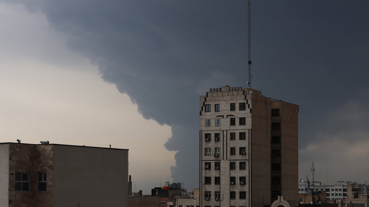 Smoke rises from Tehran’s oil refinery following an airstrike, Tehran, Iran, March 8, 2026. (EPA Photo)