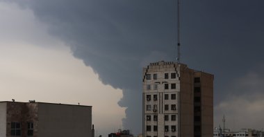 Smoke rises from Tehran’s oil refinery following an airstrike, Tehran, Iran, March 8, 2026. (EPA Photo)