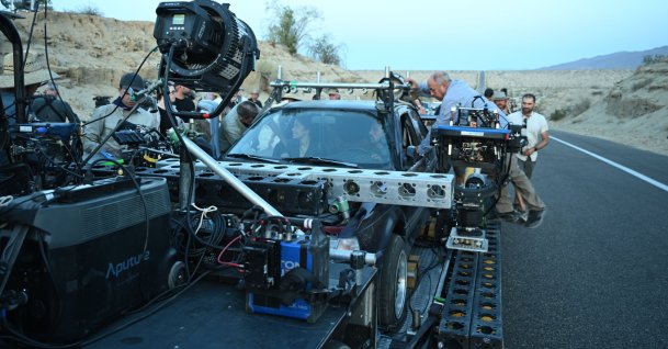 This image released by Warner Bros. Pictures shows Chase Infiniti and Leonardo DiCaprio in a scene from "One Battle After Another." (AP Photo)