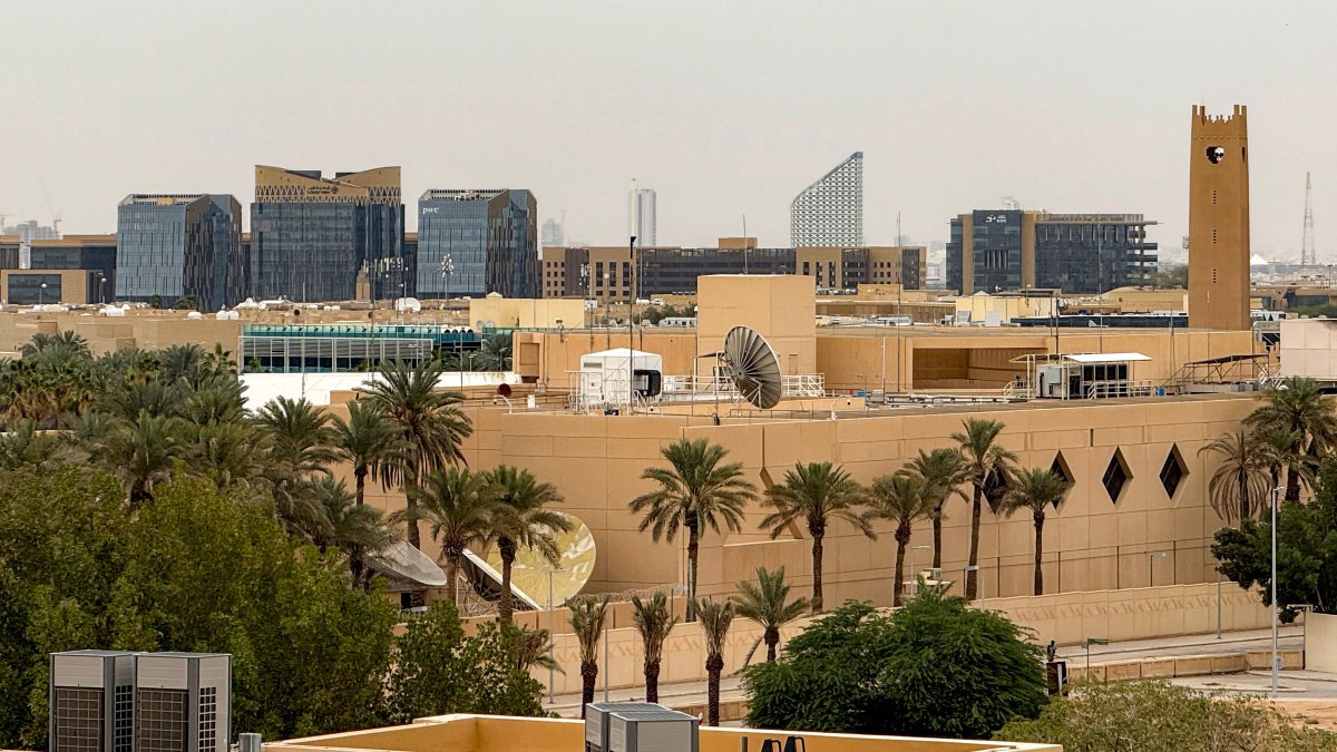The U.S. embassy headquarters in Riyadh is pictured after it was hit by drone strikes, Riyadh, Saudi Arabia, March 3, 2026. (AFP Photo)