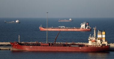 A Luojiashan tanker sits anchored in Muscat, as Iran vows to close the Strait of Hormuz, amid the U.S.-Israeli conflict with Iran, Muscat, Oman, March 7, 2026. (Reuters Photo)