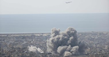 Smoke rises from the site of an Israeli airstrike in the southern suburbs of Beirut, Lebanon, March 6, 2026. (AFP Photo)