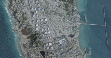 A satellite image shows an oil terminal at Kharg Island, Iran, Feb. 25, 2026. (Reuters Photo)