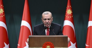 President Recep Tayyip Erdoğan speaks at a news conference after a Cabinet meeting in Ankara, Feb. 23, 2026. (AA File Photo)