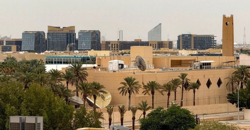 The U.S. embassy headquarters in Riyadh is pictured after it was hit by drone strikes, Riyadh, Saudi Arabia, March 3, 2026. (AFP Photo)