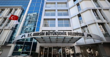 The building of Mersin Metropolitan Municipality, southern province Mersin, Türkiye, March 11, 2026. (AA Photo)