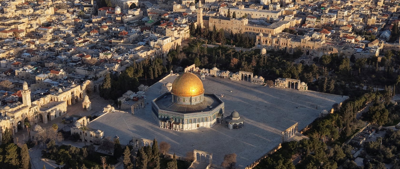 A drone view shows the Dome of the Rock on Al-Aqsa compound, also known to Jews as the Temple Mount as Muslim worshippers are no longer permitted to attend Friday prayers during the Muslim holy fasting month of Ramadan following Israel's restrictions in Jerusalem's Old City, March 6, 2026. (Reuters Photo)