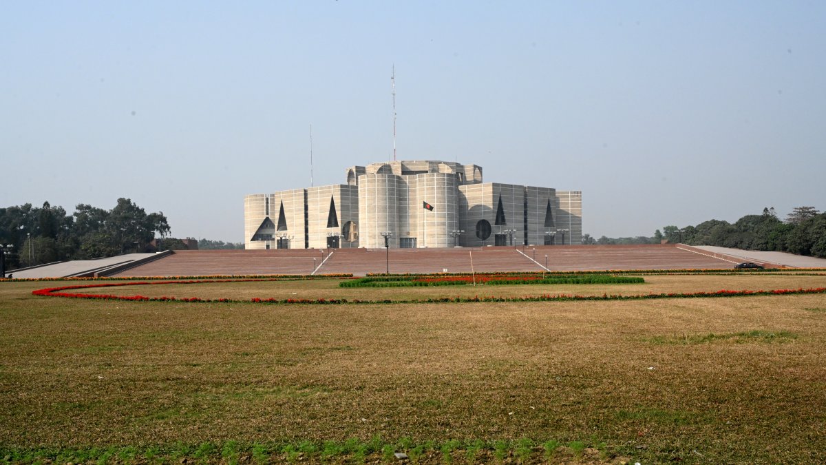 A general view of the National Parliament Building is seen on the eve of the general election in Dhaka, Bangladesh, Jan. 28, 2026. (Getty Images)
