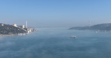 Morning fog blankets the Fatih Sultan Mehmet Bridge and surrounding areas over the Bosporus, Istanbul, Türkiye, March 4, 2026. (AA Photo)